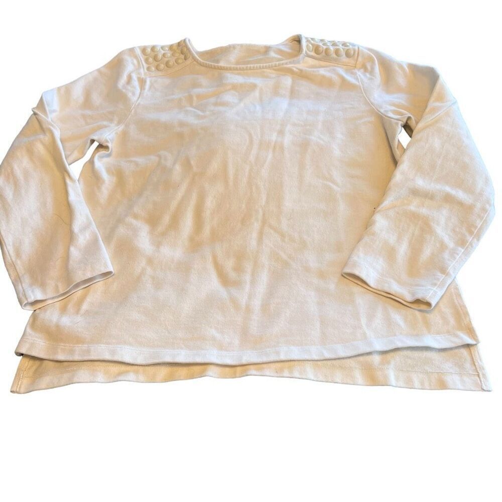 Banana Republic Women’s Cream Embellished sweatshirt  Size Large